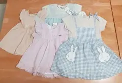 petit main ベビー服 女の子 ワンピース 4着セット 80＆90サイズ