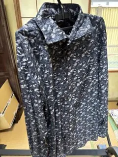 DURBAN 花柄 長袖シャツ ダークブルー