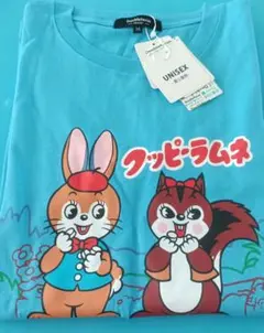 Tシャツ 企業コラボTシャツ クッピーラムネ 男女兼用 Mサイズ ブルー