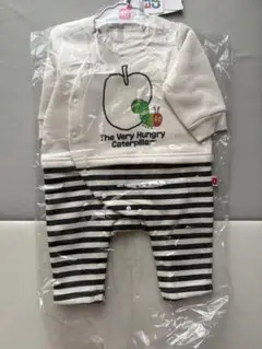 新品タグ付きはらぺこあおむしロンパース　70 長袖ロンパース　裏起毛