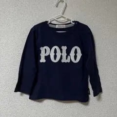 美品　綿100% POLOBaby ロンT 90cm ネイビー　長袖