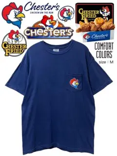 Chester's Fried Chicken　Tシャツ　M　紺　USA古着