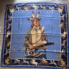 ☆未使用品☆HERMES プチカレ パウニー族の首長 スカーフ ミニ 絹 緑 ☆未使用品☆HERMES プチカレ パウニー族の首長 スカーフ ミニ 絹 緑