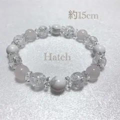 人気✨ハウライトとクラック水晶とホワイトカルセドニーと水晶のパワーストーンブレス