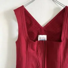 vintage チロリアンワンピース 赤 ブラック 小花柄 オーストリア製 古着
