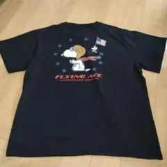 新品　スヌーピー　LL　半袖　Tシャツ　メンズ　黒　フライングエース
