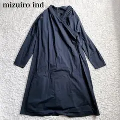 mizuiro ind カシュクールワンピース ネイビー ストレッチ
