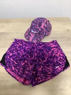 Nike Dri-FIT ピンク紫 ショートパンツ&キャップセット