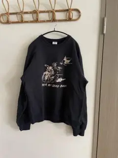 ドクロ　バイク　スウェット