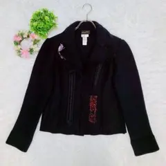 【クリコットシック】 ウールジャケット ジップアップ イタリア製 L相当
