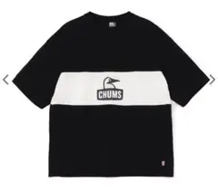 新品未使用 XL CHUMS ストライプ ロゴTシャツ