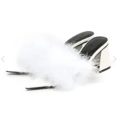 メルトザレディ pointed toe fur mule