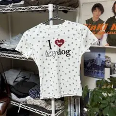 I love my dog Tシャツ 半袖 y2k ウィッシュコア バレエコア