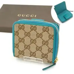 ✨新品未使用✨　GUCCI ミニ財布　インターロッキング　キャンバス　GG シマ
