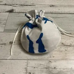 ハンドメイド　まんまる巾着　小物入れ　ミナペルホネン　runrunrun使用