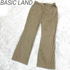 BASIC LANDベージュ コットン混紡 チノパン カジュアル　ポケット