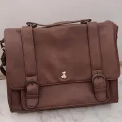 Amavel サッチェルバッグ　くま　ブラウン