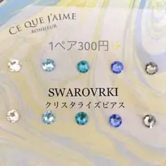 全40色から選べる✨スワロフスキー ピアス クリスタライズ 誕生石カラー