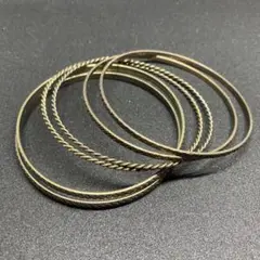 【送料無料・即購入OK】エスニックな金属のバングル ブレスレット3点セット