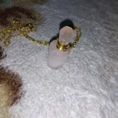 ローズクォーツ 香水瓶 ネックレス