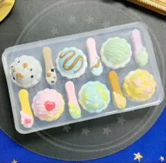 シリコンモールド　アイス　クリーム　デコレーション　キーホルダー　装飾　モールド