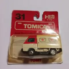 赤箱 トミカ31 スバル サンバー ハイルーフ パネルバン 日本製
