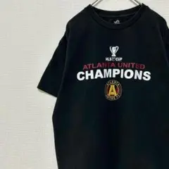 アトランタ Tシャツ フットボール サッカー 文字ロゴ 黒 古着