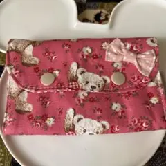 SALEクマ柄ミニ財布 ピンク