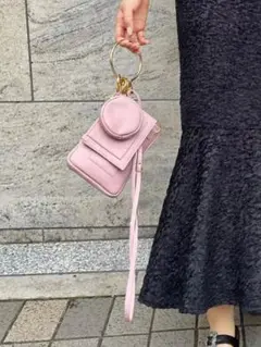 新品♡HYEONヘヨンthree piece bag / pink × gold