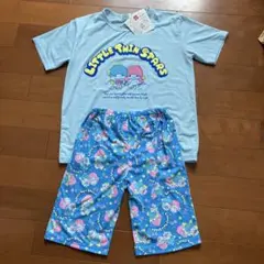 新品タグ付 キキララ 半袖 半パン パジャマ 150cm 水色