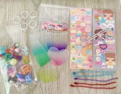キーホルダー　キッズ用リング作成キット アクリルプレート　デコパーツ　まとめ②