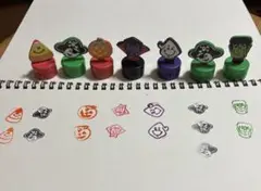 ハロウィンキャラクター スタンプセット 7個