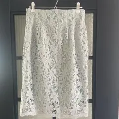 美品　ロペピクニック　フラワータイトスカート　38 ミントグリーン