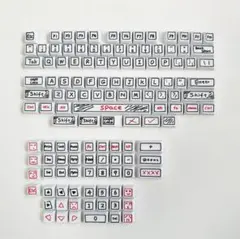 新品◇『落書きテーマ』キーキャップ PBT 染料昇華 125キー XDA