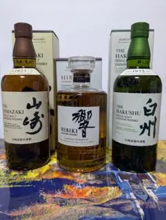 サントリー山崎NV，白州NV，響ジャパニーズハーモニー，3本セット。新品未開封。