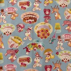 約縦48×50㎝　はいから横丁　ケーキ　スイーツ　生地　はぎれ