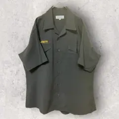 HANOVER UNIFORM CO.　ワークシャツ　オープンカラー　黒　XL