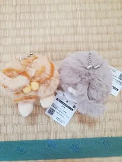 猫のおしり ぶるぶるマスコット にゃんたま ロシアンブルー 茶とら