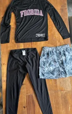 キッズ　水着　３点セット　ラッシュガード　レギンス　ショートパンツ