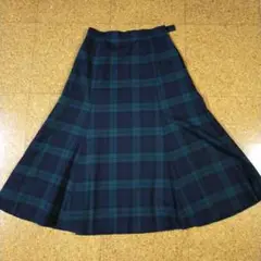 タータンショップYork チェック柄ロングフレアスカート