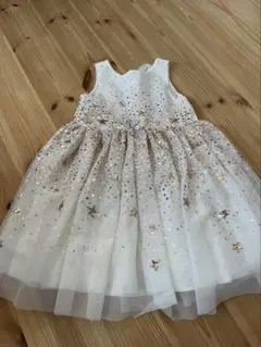 H&M ホワイト スパンコール ドレス 98cm