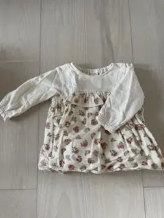 futafuta ベビー服　キッズ　花柄 長袖 トップス 80