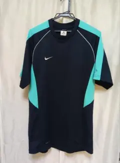 Nike Tシャツ ドライフィット　速乾 ネイビー・ターコイズ　L