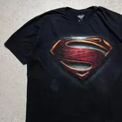 00s スーパーマン Ｔシャツ ビッグロゴ ブラック DCコミックス