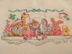 バースデー刺繍　お誕生日記念　クロスステッチ刺繍完成品
