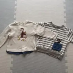 petit main おさるのジョージトレーナー 100cm 2枚組⭐︎