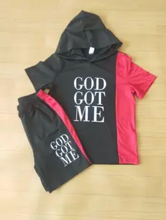GOD GOT ME フード付きジャージセット