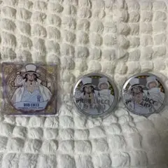 ONE PIECE ロブ・ルッチ　カク　缶バッジ　コースター　USJ ３点セット