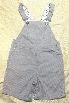 PETIT BATEAU ヒッコリー生地オーバーオール 18M 80㎝