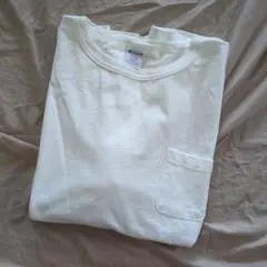 メンズ Champion ホワイト 半袖 Tシャツ ポケット 大きい XL
